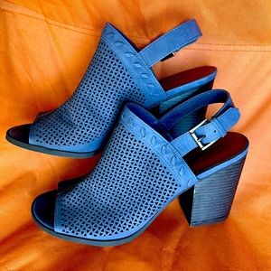 Indigo Block Heel Sandals Blue size 10
